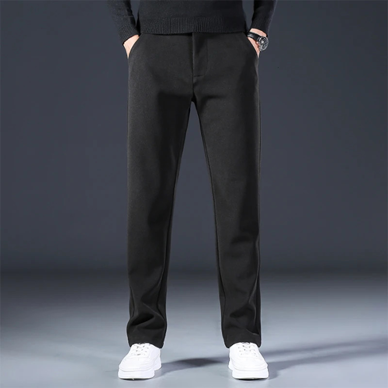 KUBRO Autumn Solid Color Versatile Business Casual Trousers Korean Fashion Mens Clothing Office Slim Small Straight Cargo Pants 240806