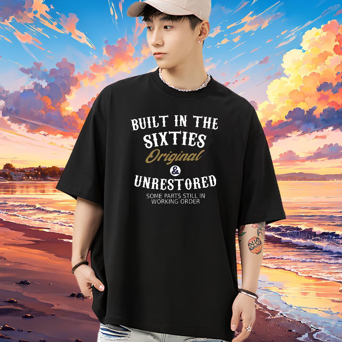 New Arrival Mens T Shirts letter Polos 230g Pure Cotton Outdoor Brand Black Oversized Crew Neck Men Clothes T-Shirt