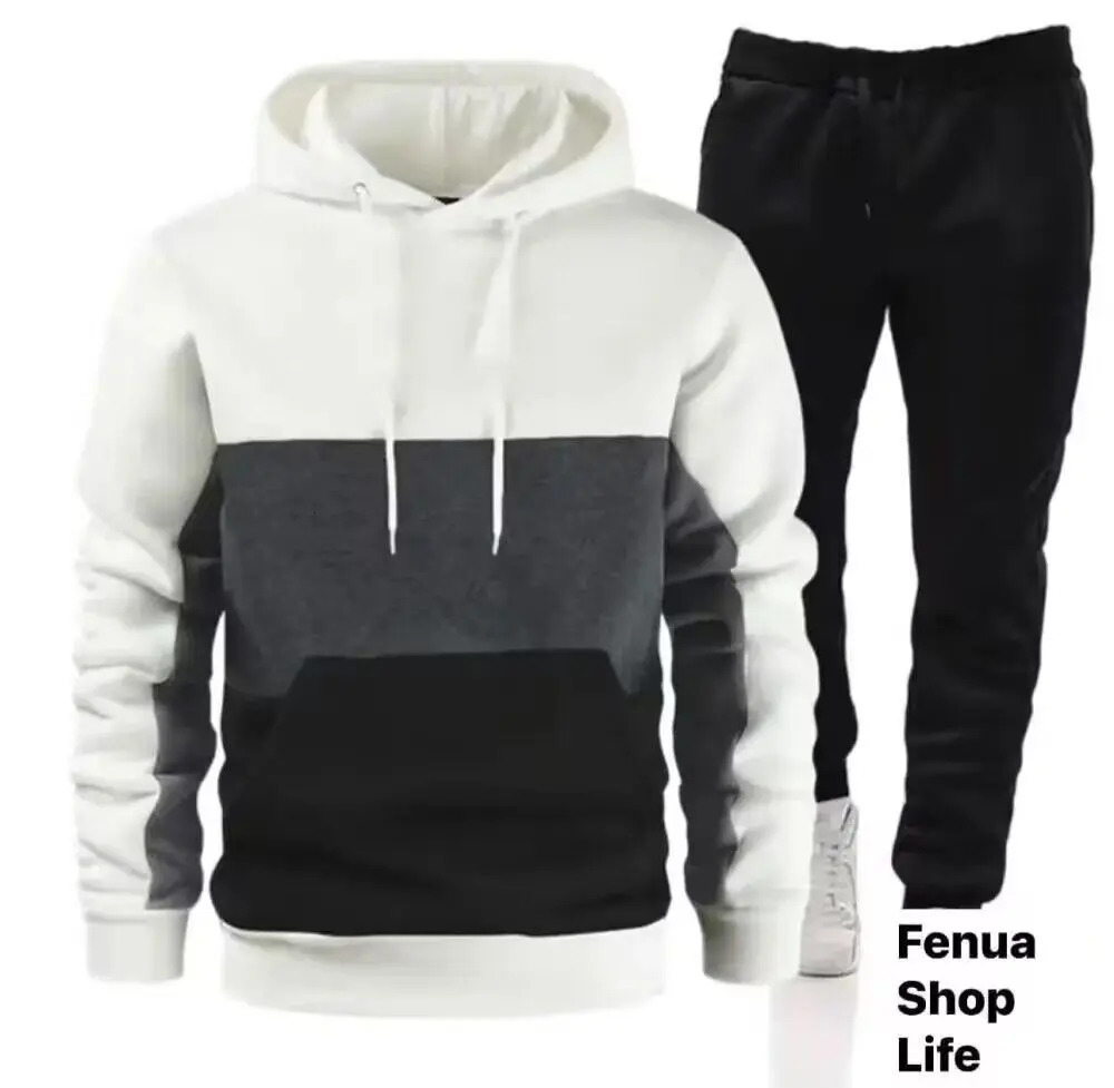 2024 mens sets Mens tracksuit custom tracksuit two-piece sweatpants mens hoodie tracksuit jogging suit 240813