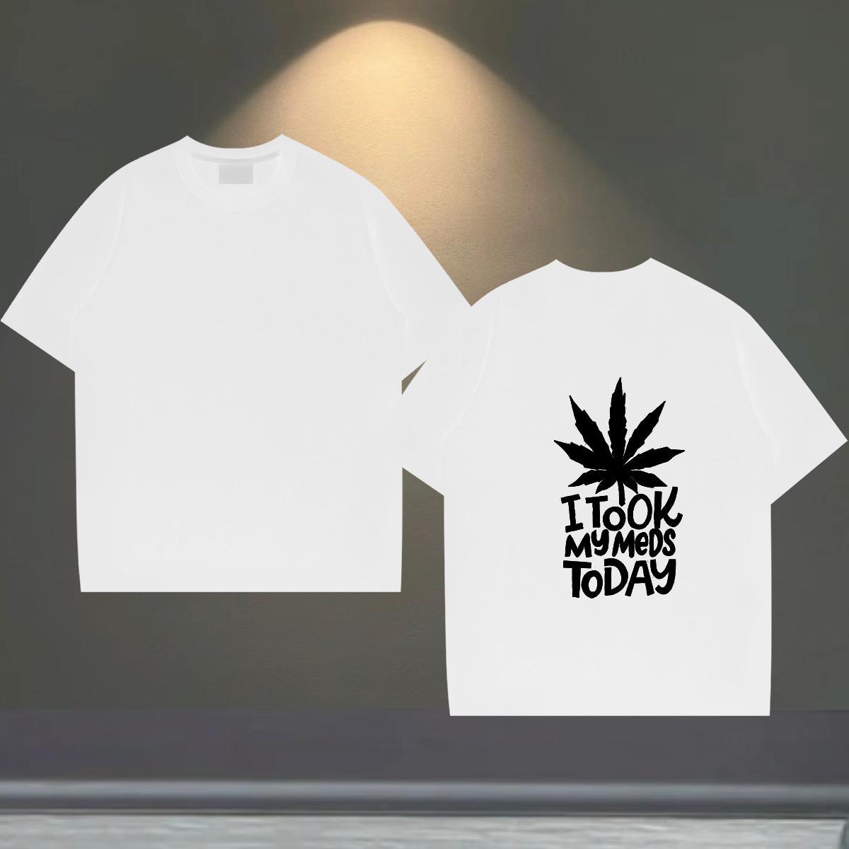 Free Shipping T-Shirts letter Top Tees 100% Cotton 230g Hip Hop Loose Fit Custom Print Oversized Breathable Crew Neck Men Clothes T-Shirt