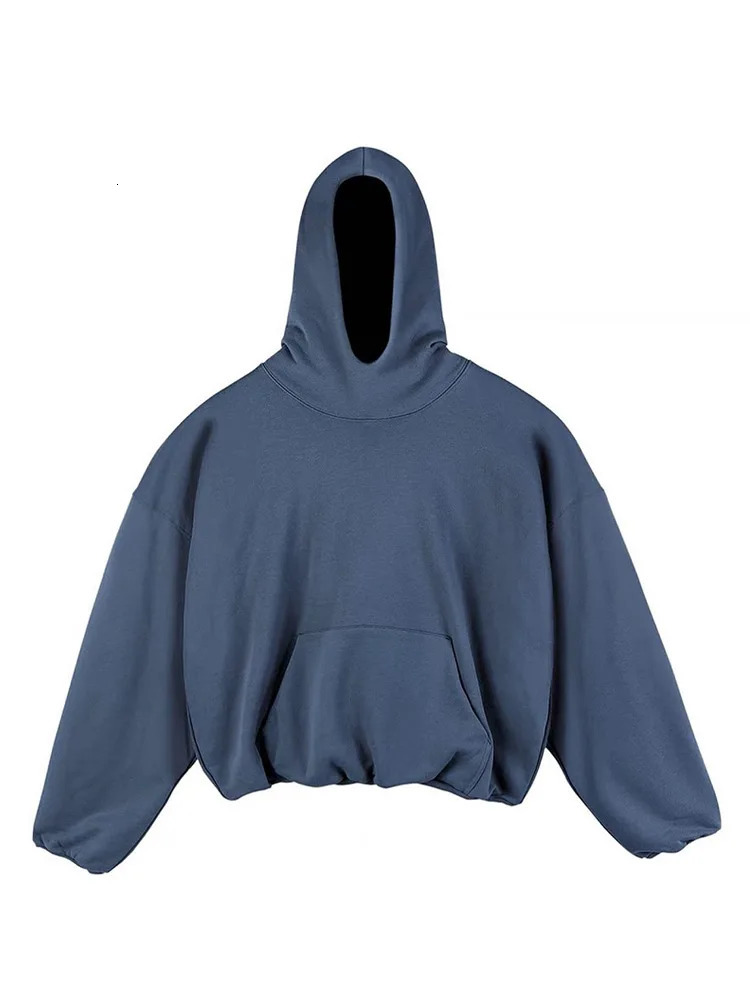 Mens Solid Color Double Layer Oversize Pullover Cotton Vintage High Quality Hoodies Spring Autumn Casual Streetwear 240806