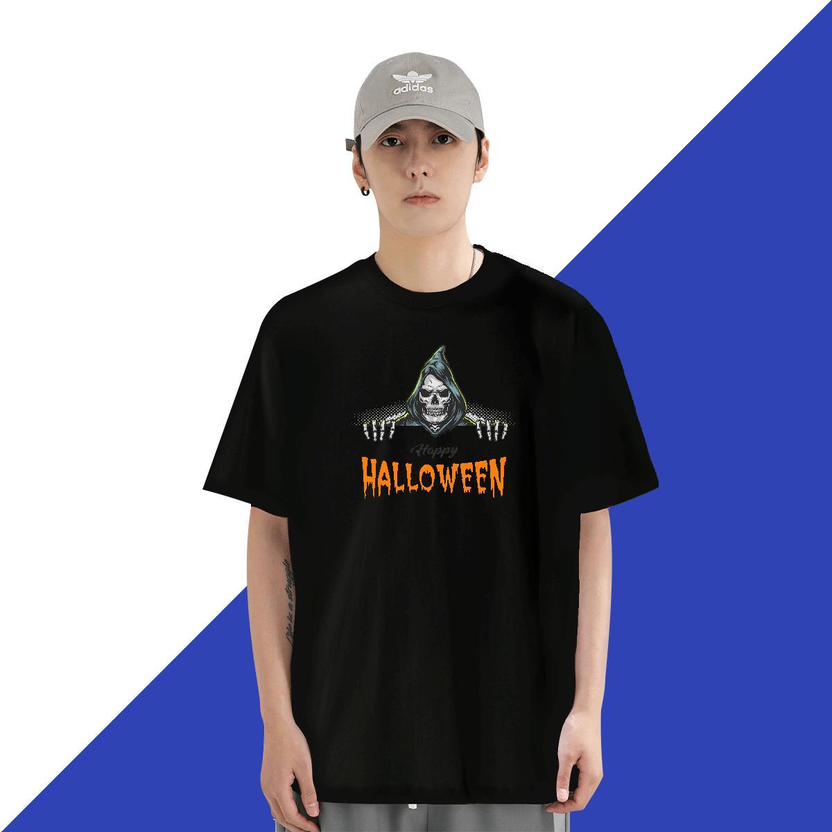 Classic Casual Mens T Shirts skull Tops Shirt 230g 100% Cotton Anime Printing Street High Quality Cartoon Print O-Neck Short Sleeve Men Tees