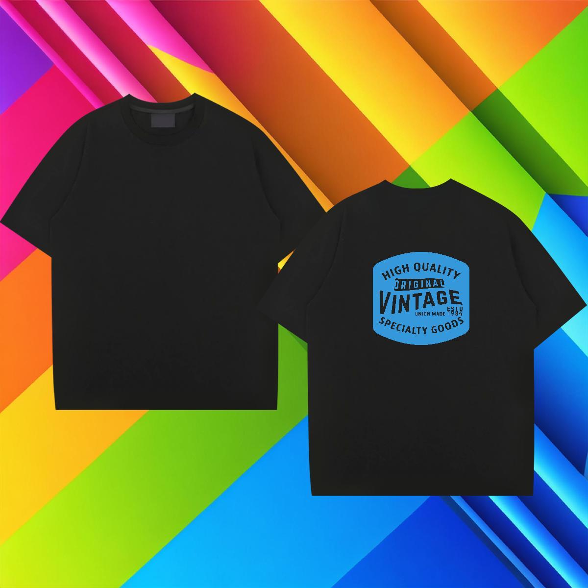 2024 Men T Shirts letter Clothes 230g 100% Cotton Street Casual Unisex Plus Size Custom Short Sleeve Soft Tshirts