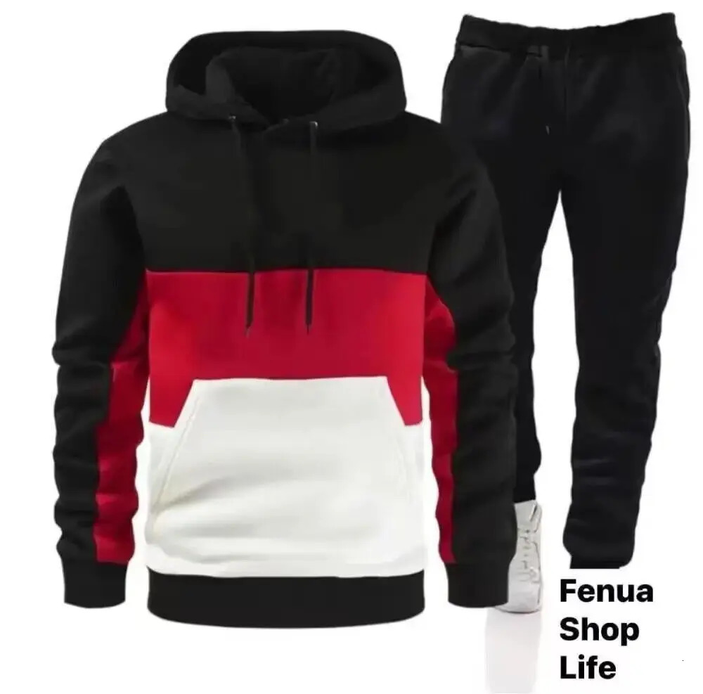 2024 mens sets Mens tracksuit custom tracksuit two-piece sweatpants mens hoodie tracksuit jogging suit 240813