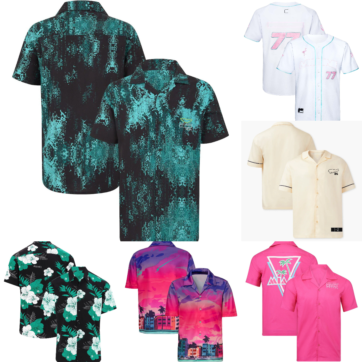 2024 New F1 Short-sleeved Formula 1 Racing Men's Button Team Official Special Edition Polos Jersey Fashion Shirt Tops free shipping