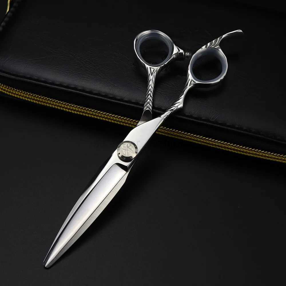 Professional JP 440c steel 6 Left hand hair scissors haircut thinning barber makas hair cutting shears hairdresser scissorsXJ240807