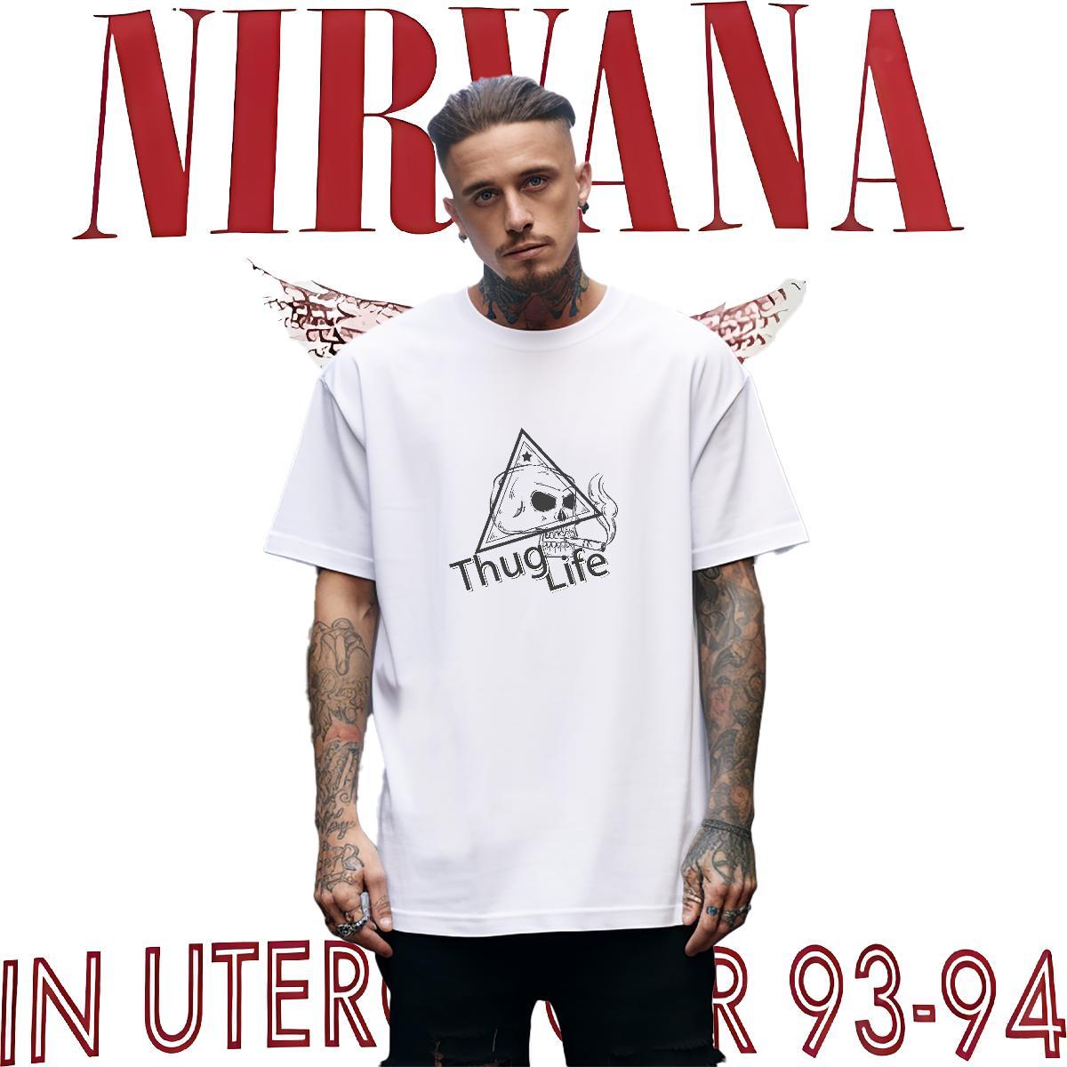 Designer Fashion T Shirts Men skull Tee Shirt 100% Cotton 230g Sport Loose Fit Anime Print Round Neck Short Sleeve Men Tops Tees