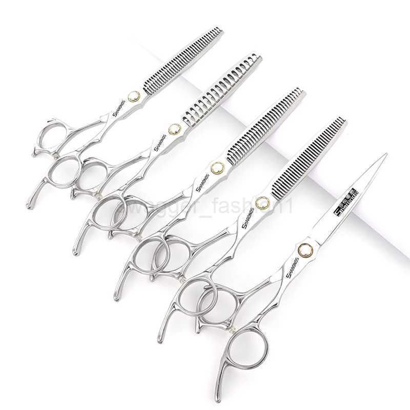 Sharonds Barber Professional Scissors 6/6.5-inch Flat Scissors Fishbone Teeth Hair Cutting Gallery Exclusive Hair Scissor Set.XJ240807