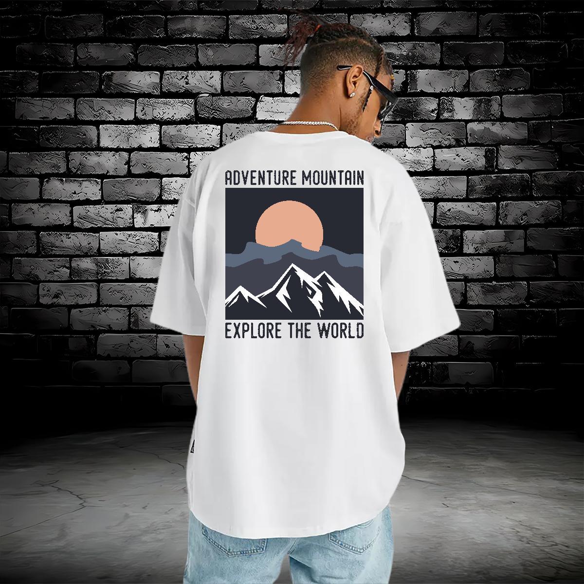 Fashion Casual Mens T Shirts sun Wear 230g Cotton Outdoor TOP Quality Asian Size Round Neck Short Sleeve Mens Tshirts