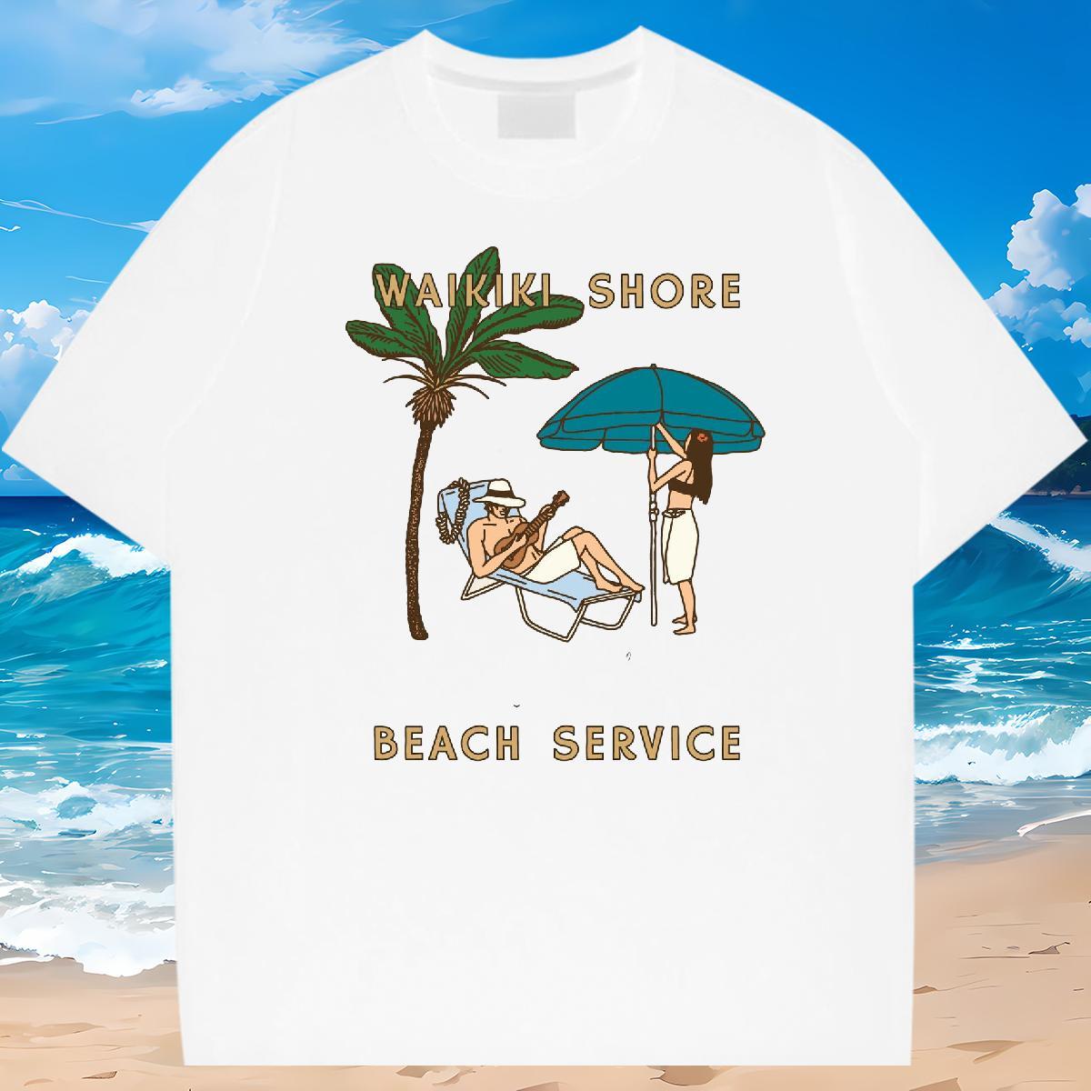 Classic Man T Shirts portrait Polos 230g Cotton Street High Quality Customized Print Crew Neck Men Tees