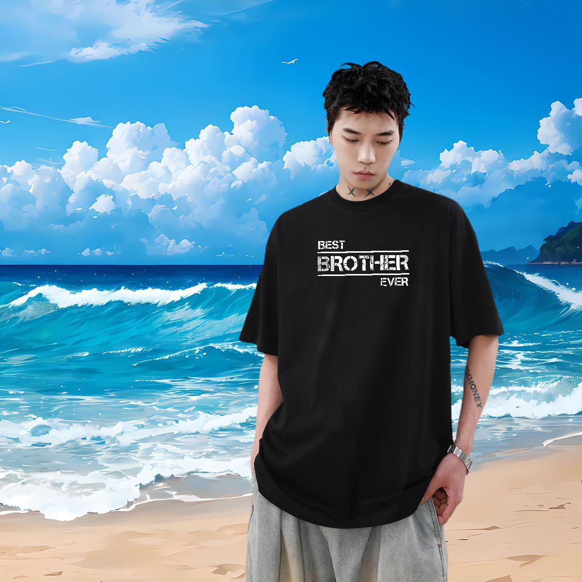2024 DIY T shirt letter Tee Shirt 230g 100% Cotton Street Casual High Quality Custom Print Plus Size Crew Neck Breathable Men Tshirts