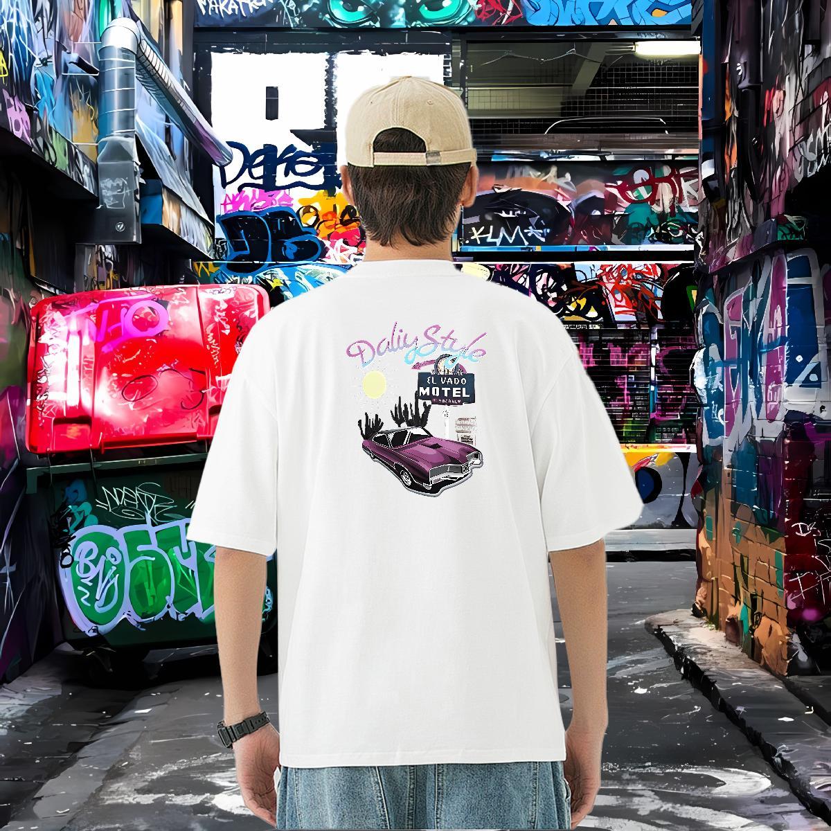 Wholesale T-Shirts car Tshirts 230g Cotton Home Outdoor High Quality DIY Breathable Crew Neck Tshirt for Man Woman