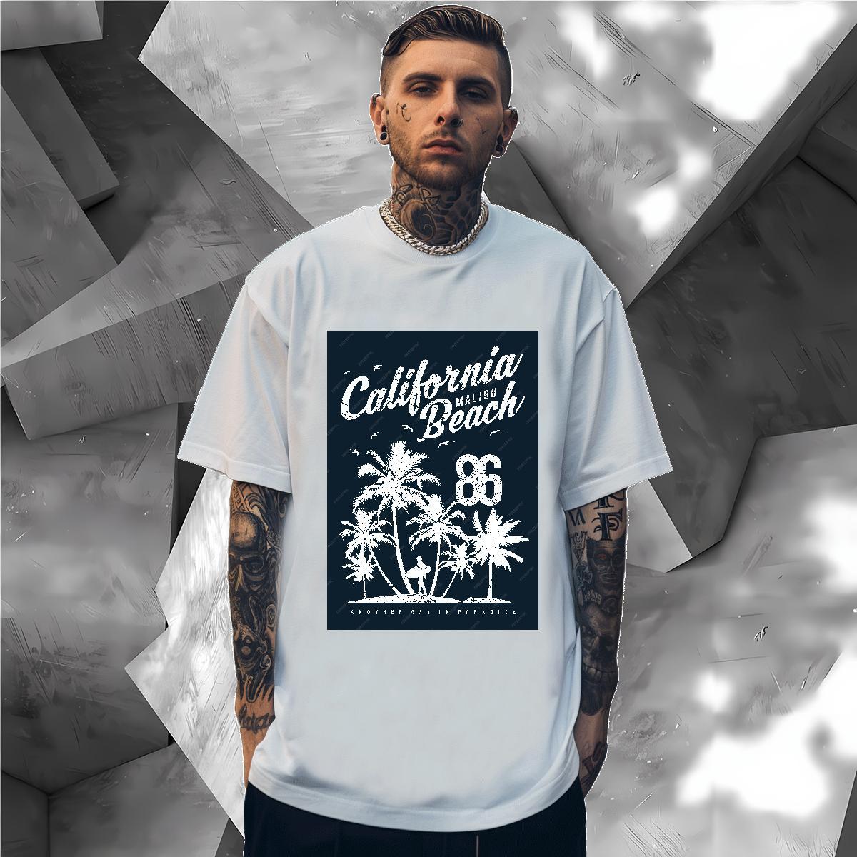 Custom T shirt tree Polos 100% Cotton 230g Casual Daily Wear Cool Customized Breathable Short Sleeve Couples T Shirts