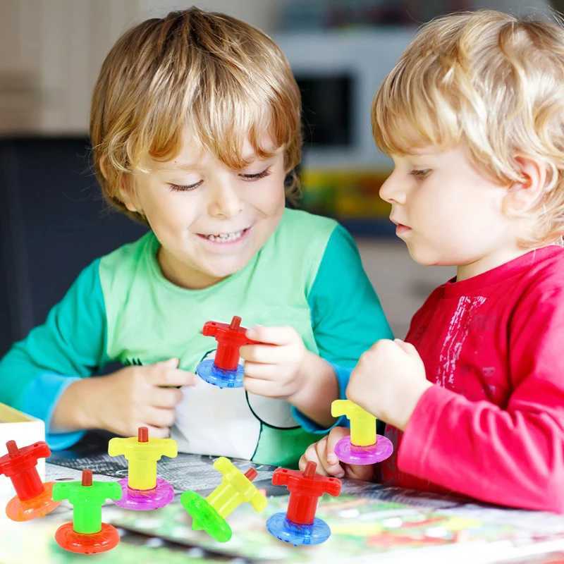 10pcs Mini Gyroscope Spinning Toys Color Torsion Speed Finger Spinning Tops For Kids Birthday Party Gifts Pinata Filler Rewards Y240803