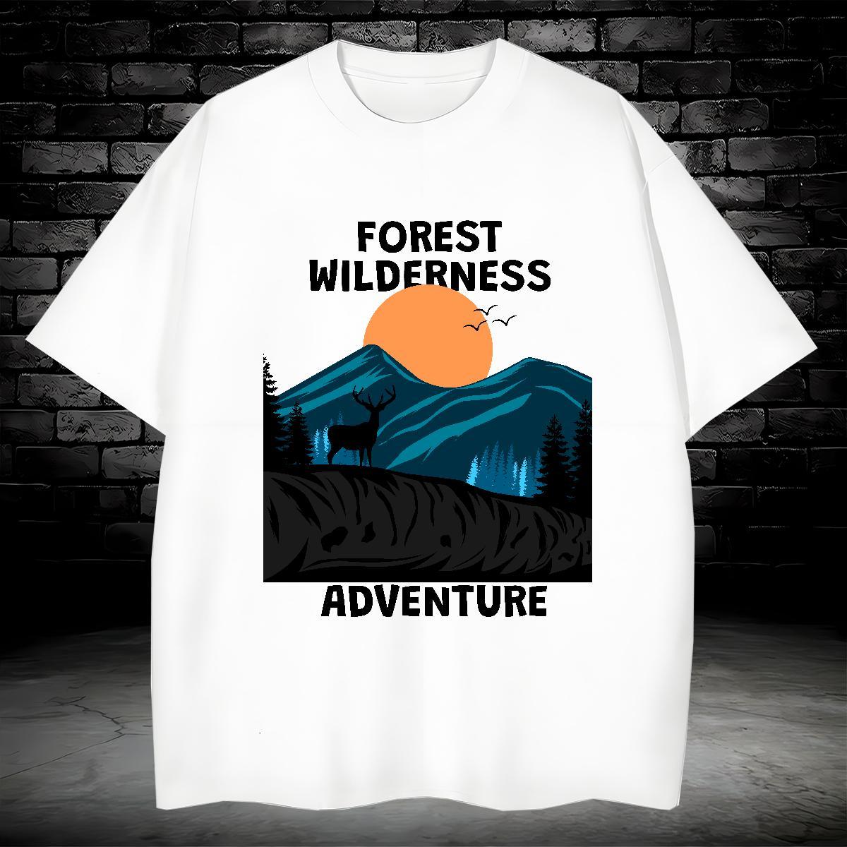 Fashion Design T Shirt For Man mountains Tees Shirts 230g Pure Cotton Casual Daily Wear High Quality Custom Printed Crew Neck Men Tees