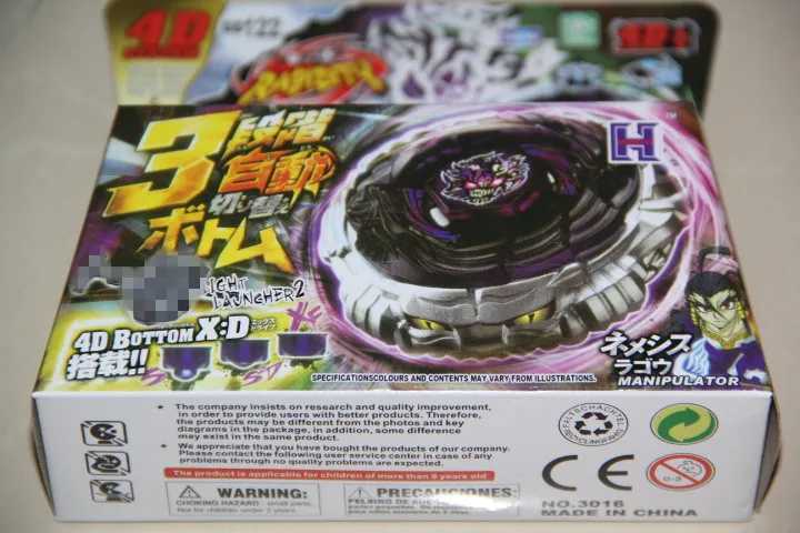 Spinning Top Nemesis Metal Fury 4D BB122 Legends Hyperblade Toy Launcher Set For b-daman peonza Y240803