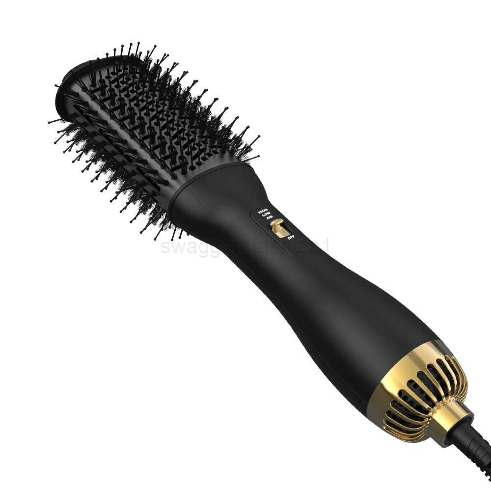 LISARPO Professional Blowout Hair Dryer Brush Black Gold Dryer and Volumize Hot Air Brush for Women Curling Irons StylerXJ240807 - view 7