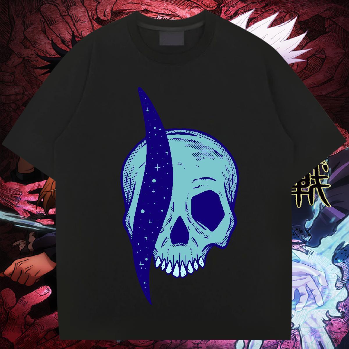 Designer Men T Shirts skull Tees Shirts 230g Pure Cotton Daily Outfit Cool Design DIY O Neck Short Sleeves Mens Tshirts
