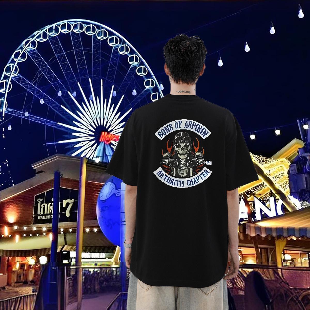 2024 T-Shirts skull Wear 230g Pure Cotton Casual Daily Wear TOP Quality Oversized 4XL Breathable Short Sleeve Tshirt for Man Woman
