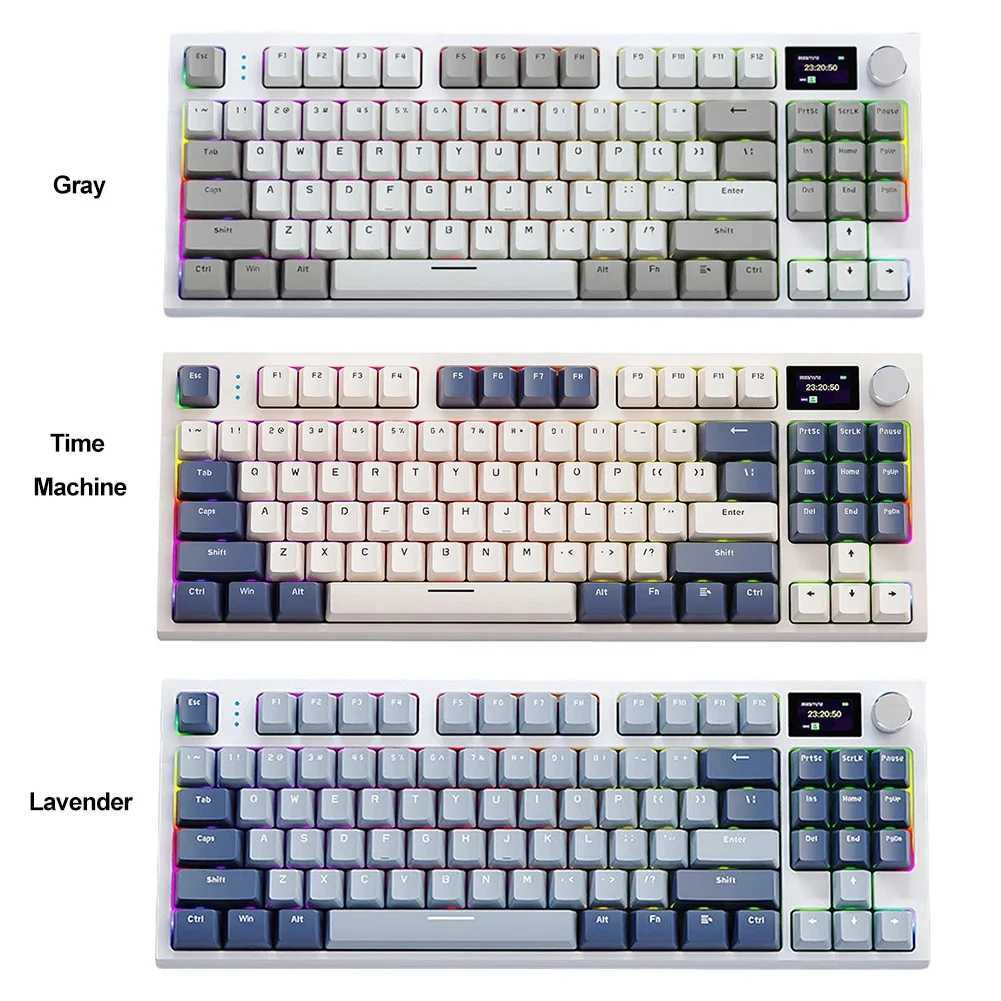 K86 Gaming Keyboard 87 Keys Mechanical Wired/Wireless Computer Keyboard With Colorful Backlight Keyboard For Laptop PC TabletM240715