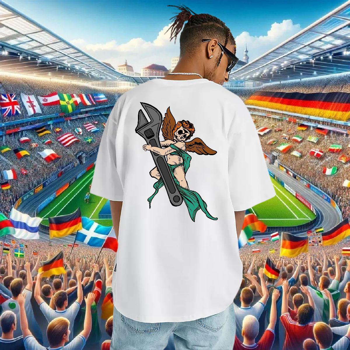 Casual New Men T Shirts ET Polos 230g 100% Cotton Casual Daily Wear Designer Custom Printing Crew Neck Men Tops Tees