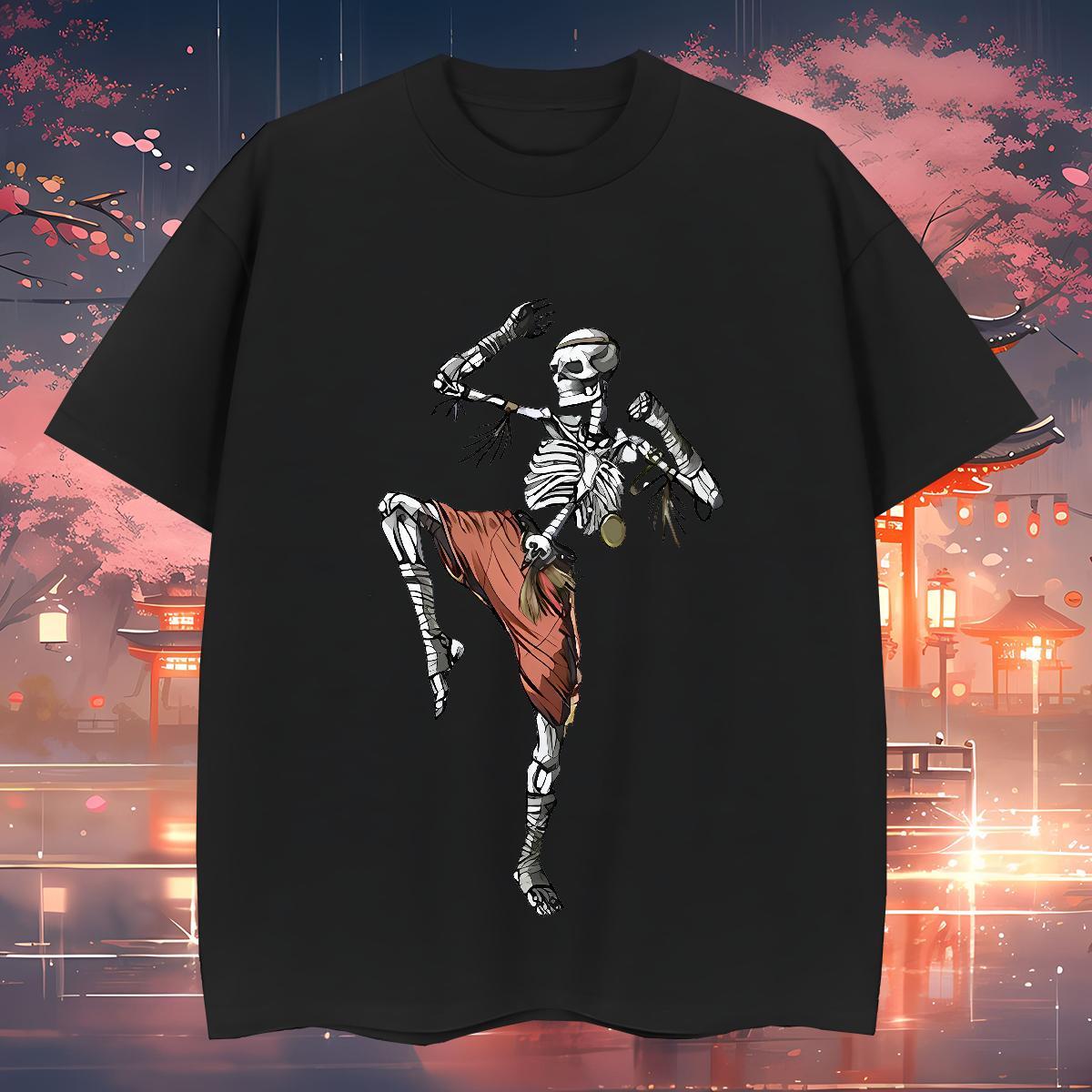 Custom T-Shirts for Men skull Tee Shirt 230g 100% Cotton Outdoor High Quality DIY Printed Short Sleeve O-Neck Tshirts