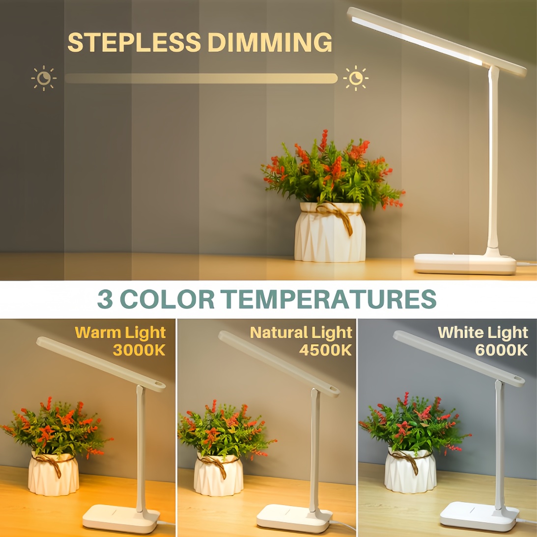 Compact USB-Powered LED Touch Table Light with Built-in Radio Versatile Readling and Desk Illumination Solution