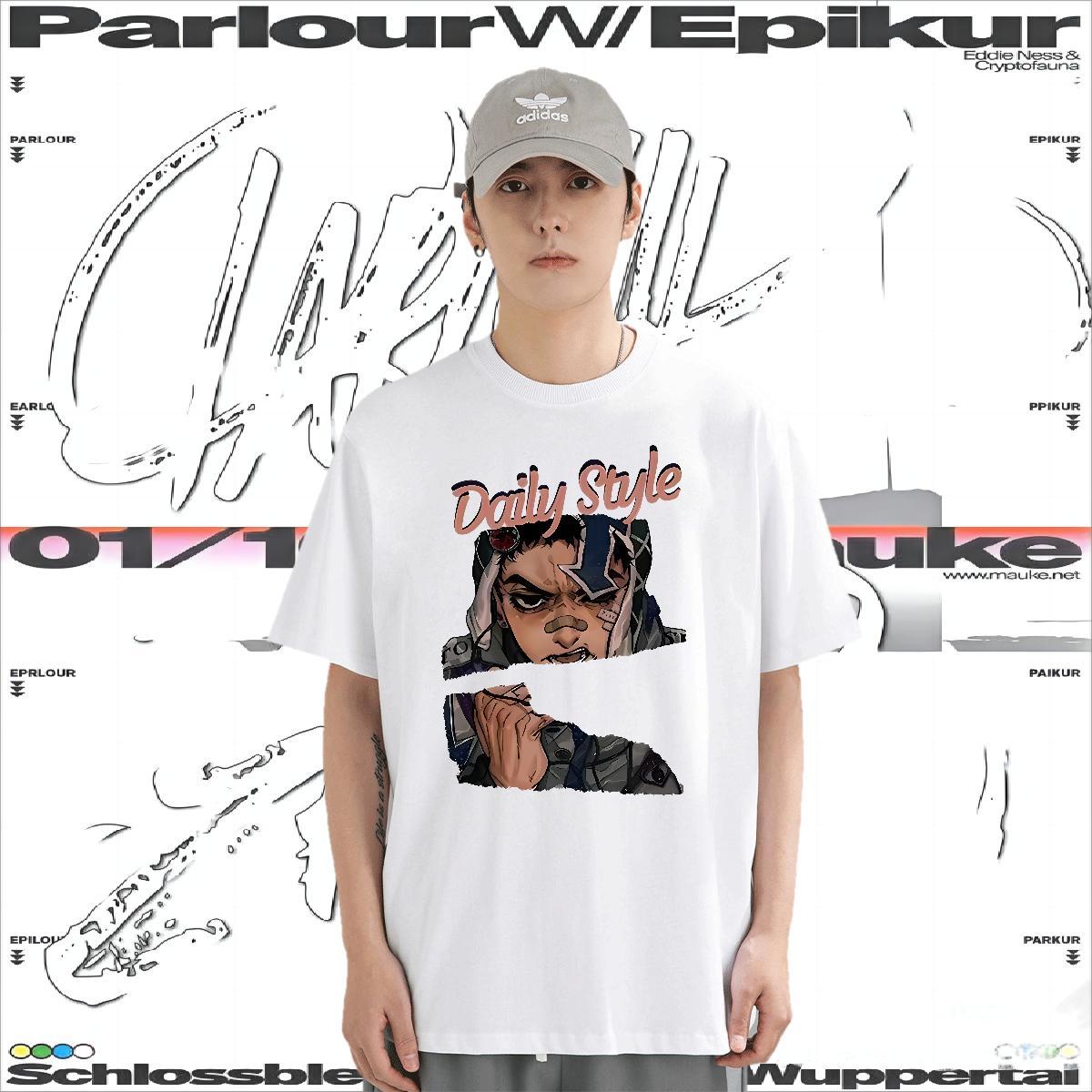 2024 New T-Shirts for Men portrait Tops Shirt 230g Pure Cotton Casual Unisex Oversized Breathable Soft Men Clothes T-Shirt