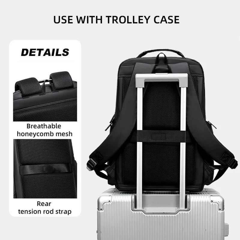 Waterproof business backpack for men 15 inch laptop computer women fashionable sports travel Mochila 240807