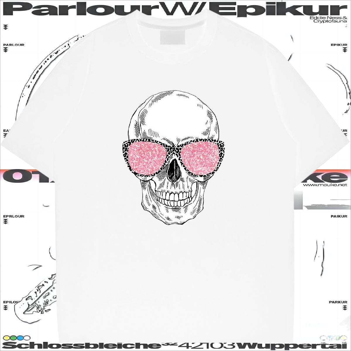 DIY Customized T shirt skull Tops Shirt 100% Cotton 230g Street Cool Design Custom Print Plus Size Breathable Short Sleeve Couples T Shirts