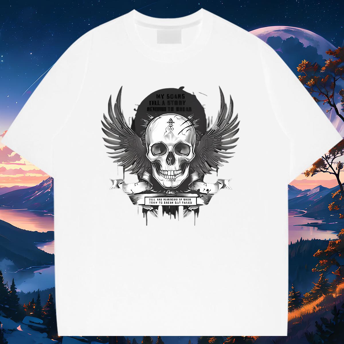Designer Fashion T shirt halloween Tops Shirt 100% Cotton 230g Casual Daily Wear Unisex Oversized 3XL 4XL Breathable Short Sleeve Mens Tshirts