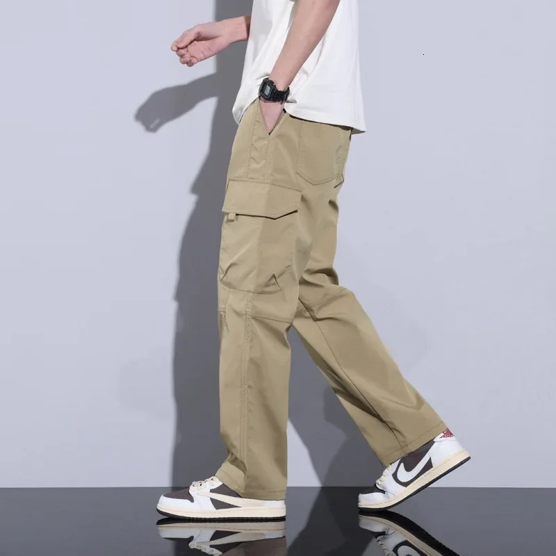 Versatile Long Casual Pants For Men Trendy American Style Straightleg Cargo Daily Use In Spring Summer Season 240806