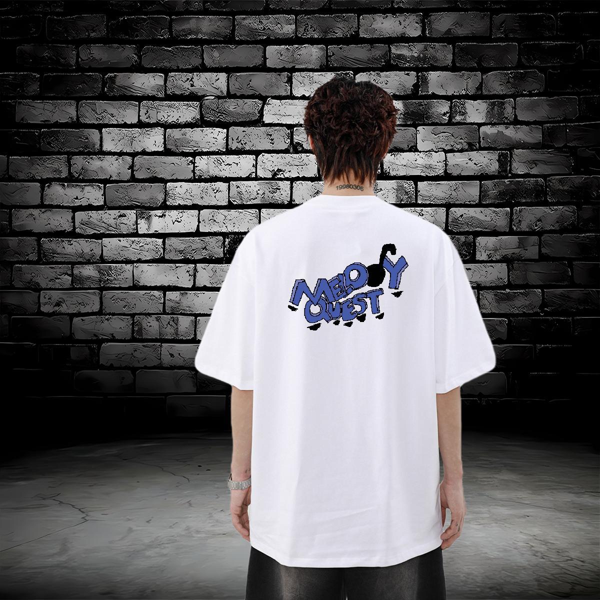 Wholesale T-Shirts blue Clothings 230g 100% Cotton Beach Loose Fit DIY Anime Breathable Crew Neck Tshirt for Man Woman