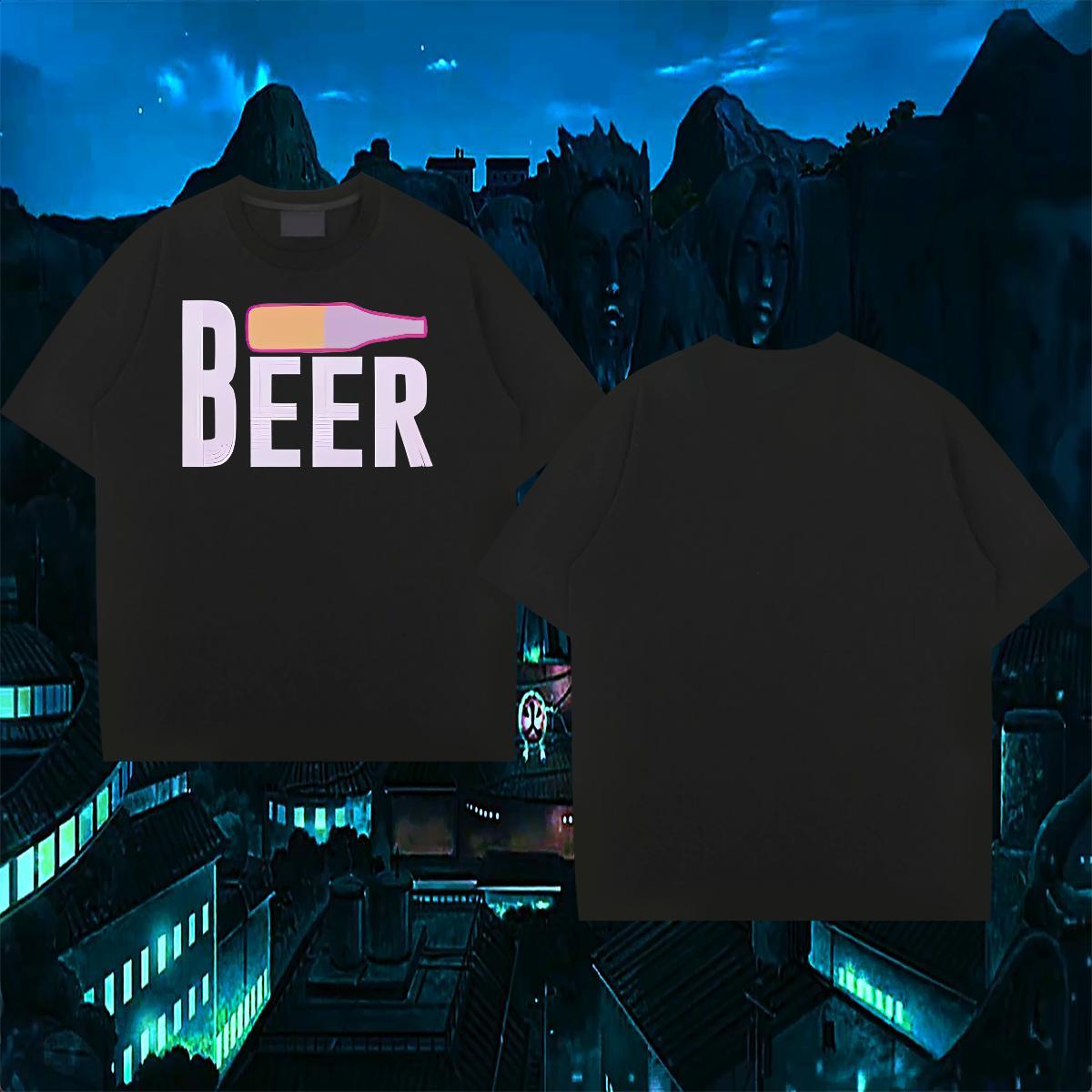 New T shirt letter Tees Shirts 230g Pure Cotton Summer Casual Soft Asian Size Breathable Crew Neck Men Tees