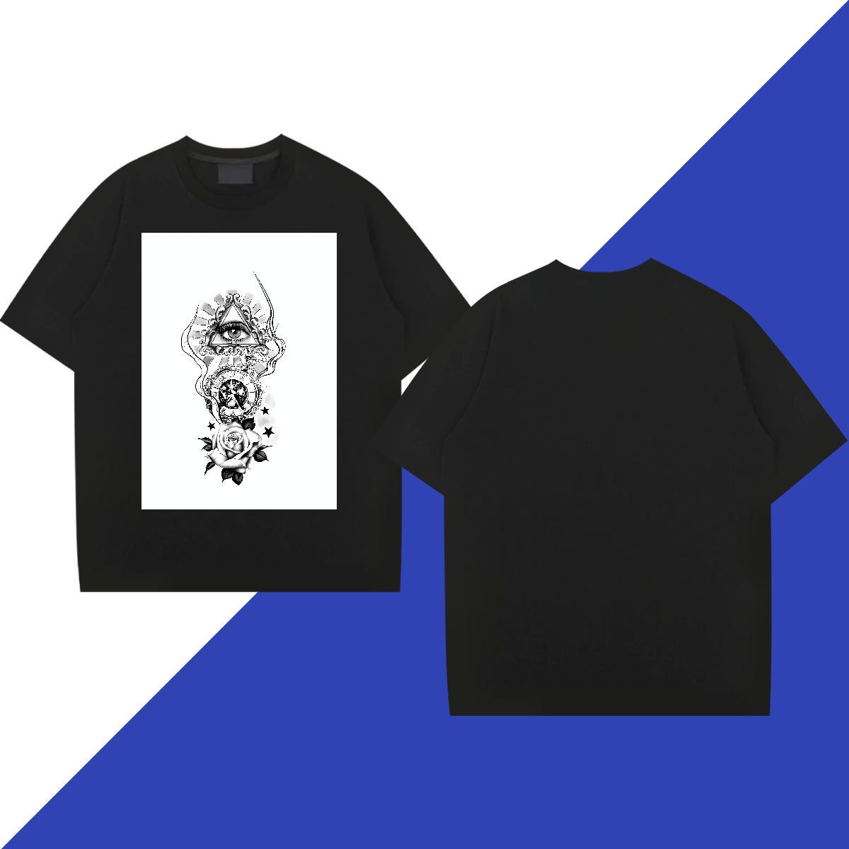 DIY T Shirt For Man eye of the devil Tops 230g 100% Cotton Daily Wear Designer Cartoon Printing L-4XL O-Neck Short Sleeve Tshirt for Man Woman