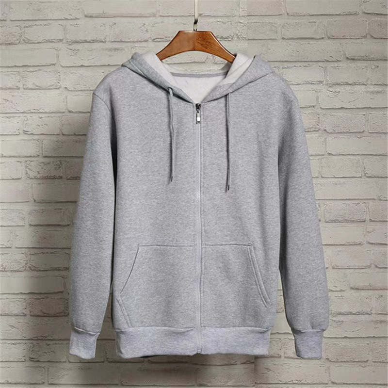 Loose oversize Korean version thickened and plush loose casual long sleeved hoodie solid color oversized jacket