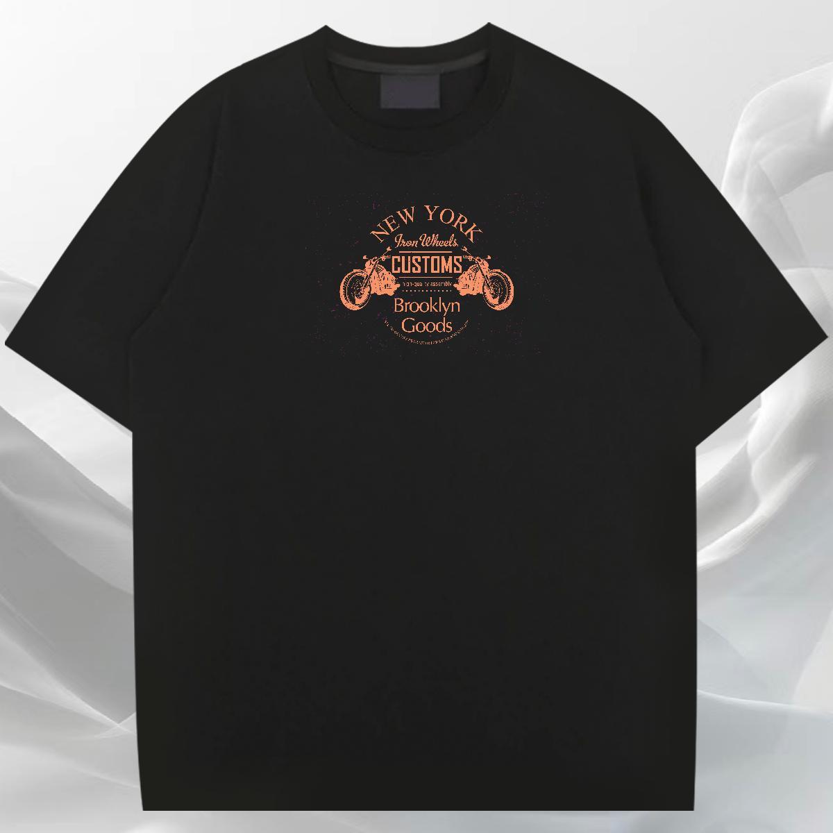Fashion Mens T Shirts Motorcycle Wear 230g Cotton Casual Designer Anime Print Breathable Crew Neck Tshirts