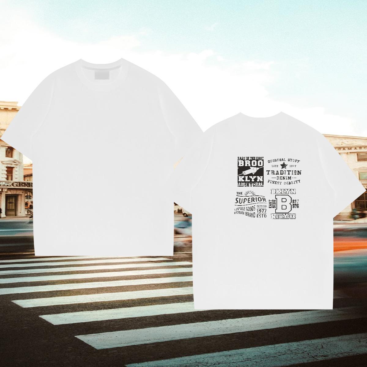 Designer Fashion Men T Shirts letter Clothings 230g Pure Cotton Daily Outfit Unisex Customized Print Round Neck Short Sleeve Men Tshirts