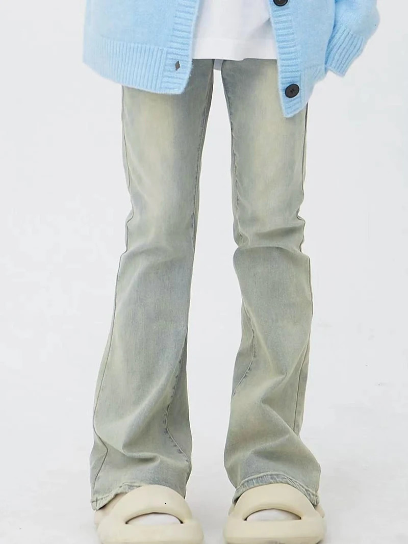 REDDACHiC 90s Retro Distressed Flare Jeans Women Casual Loose Fit Bootcut Denim Pants Bell Bottoms Female Trousers Y2k Clothes 240807