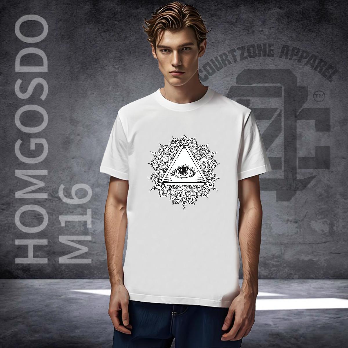 Free Shipping T Shirt For Man eye of the devil Tees Shirts 230g Cotton Hip Hop Cool Design Anime Crew Neck Men Tops Tees