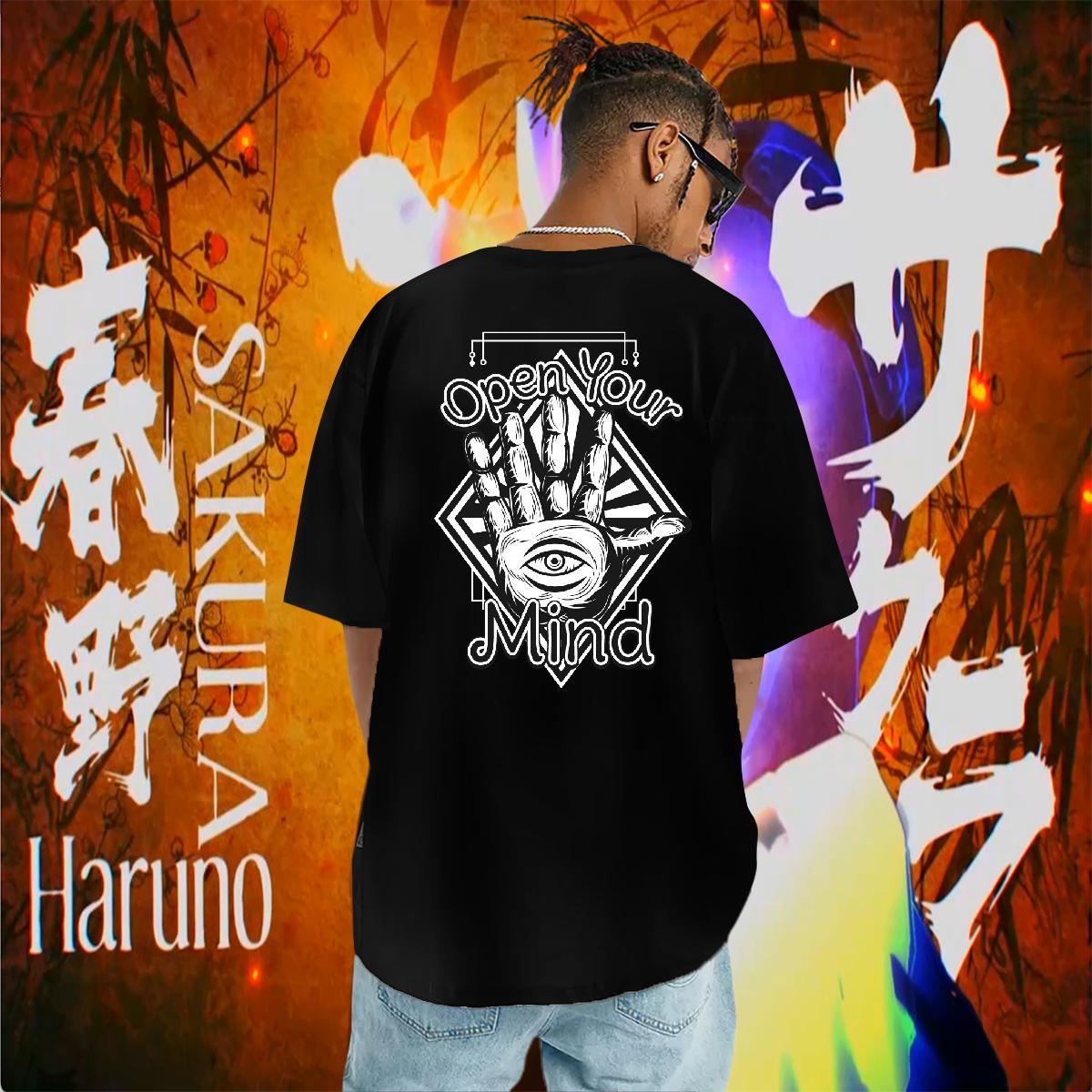 Customized Mens T Shirts hands Tshirts 100% Cotton 230g Outdoor Loose Anime Print O Neck Short Sleeves Men Tops Tees