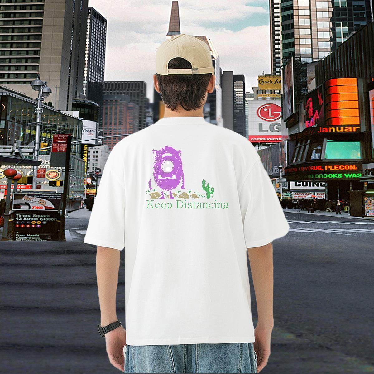 Wholesale T-Shirts for Men ET Tops Shirt 230g Cotton Street wear Hip Hop Cool Design Custom Printed Crew Neck Breathable Men Tops Tees