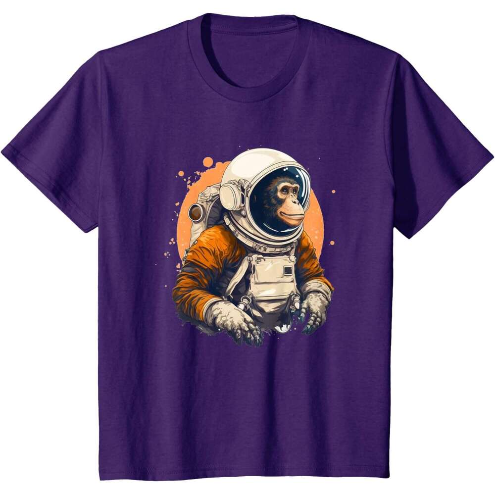 Funny Mens T shirt space vintage travel monkey astronaut T-Shirt shirts tshirt graphic tee Casual tops summer clothes Short sleeve