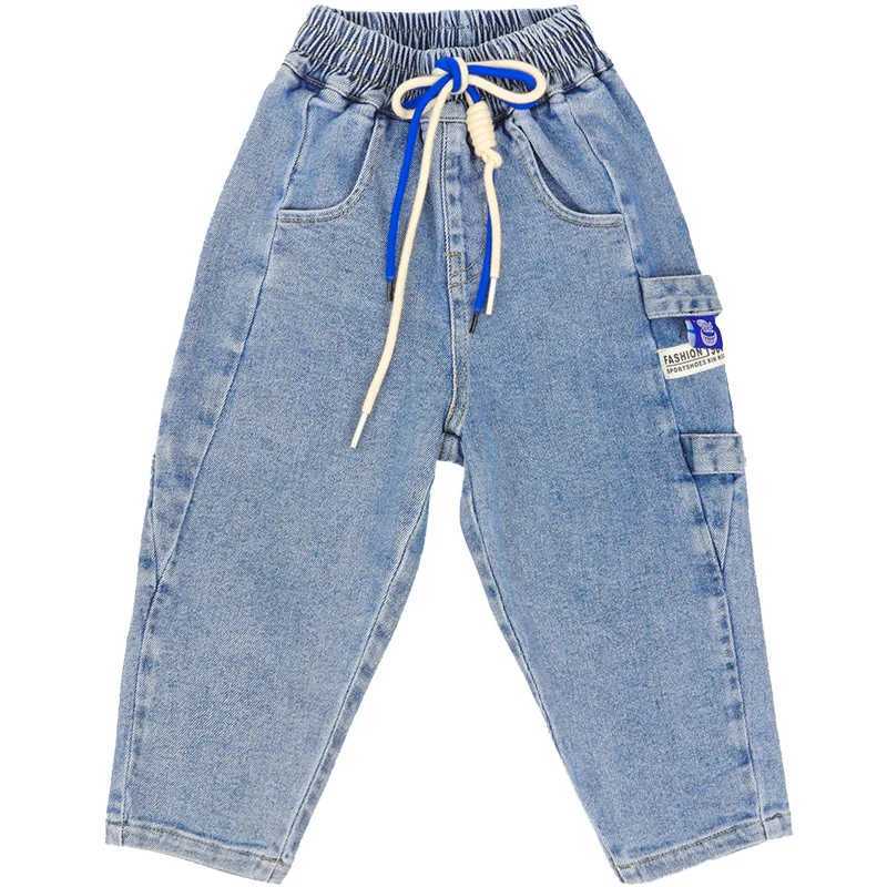 Jeans Lace Up Baby Spring Autumn Jeans Pants For Boys Children Kids Trousers Clothing Teenagers Gift Home Outdoor High Quality