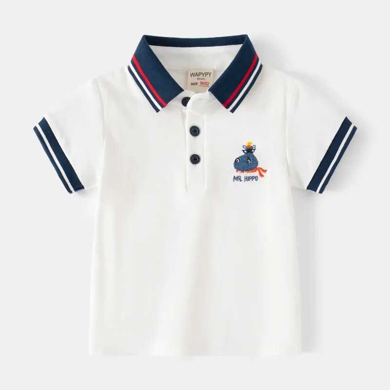 Boys clothing boutique childrens polo shirt 0 to 1 2 3 4 5 6 7 T cute yellow blue childrens clothing summer top W241223