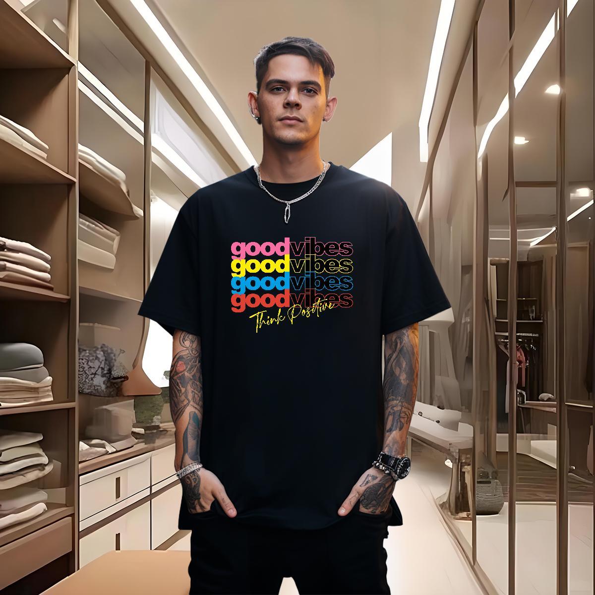New T-Shirts letter Tops Tees 230g 100% Cotton Home Outdoor Cool DIY Logo Oversized Breathable Short Sleeve Men Clothes T-Shirt