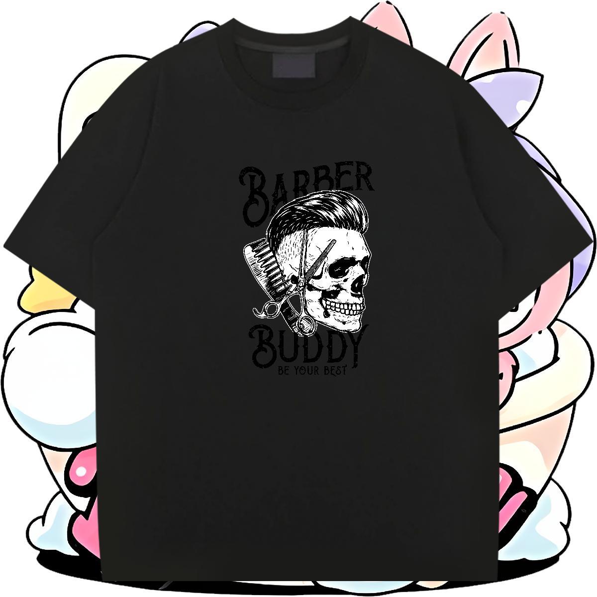 Stylist T Shirts Men skull Tshirts 230g 100% Cotton Sport Brand Customized Print Short Sleeve O-Neck Men Tshirts