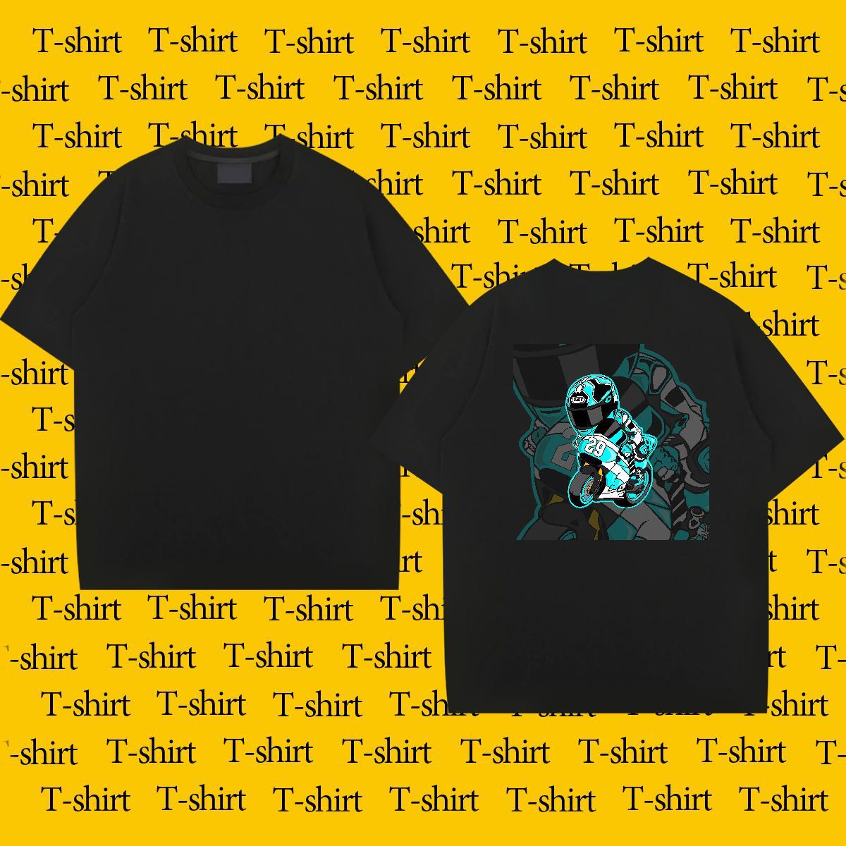 2024 New T shirt portrait Clothes 230g 100% Cotton Beach Loose Customized Pure Cotton Mens Tshirts