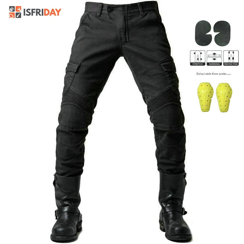 Men Motorcycle Jeans Summer Outdoor Riding Trousers Dropresistant Pants With Protective Gear 240806