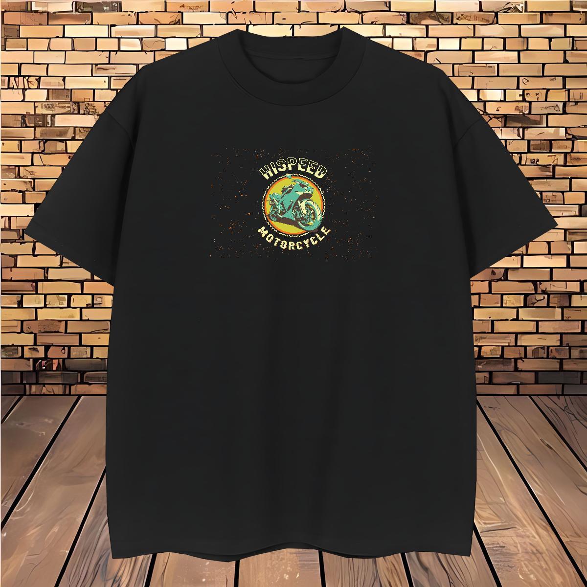 Designer Fashion Mens T Shirts Motorcycle Top Tees 230g Cotton Street Cool Custom Printing Pure Cotton Men Tees
